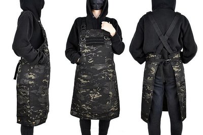 [01] SOETAC 戰術圍裙 黑CP ( 迷彩工作裙圍裙肚兜多用途家庭主婦維修園藝修車清潔生存遊戲軍事風