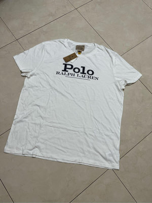 全新正品POLO RALPH LAUREN RL男大人白色大logo短袖T恤 XXL