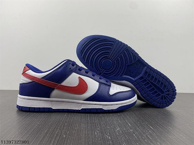 Nike Dunk白藍紅時尚 貓潮流復古休閒低幫板鞋DD1503-119【ADIDAS x NIKE】