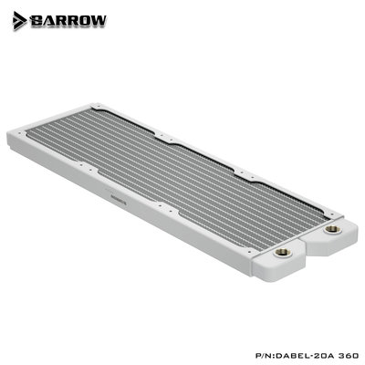 【熱賣下殺價】Barrow 高密度單波紫銅白色水冷排 20MM DIY電腦散熱器 Dabel20a