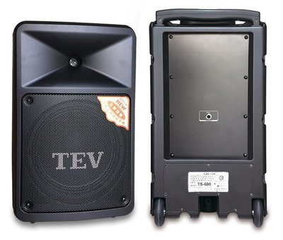 【AV影音E-GO】TEV TA-780 8吋 行動擴音喇叭 附2支選頻式無線麥克風 CD 藍芽USB撥放器內建