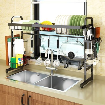 特賣- 304不銹鋼水槽瀝水架廚房置物架碗碟碗筷廚具收納架餐具洗碗水池
