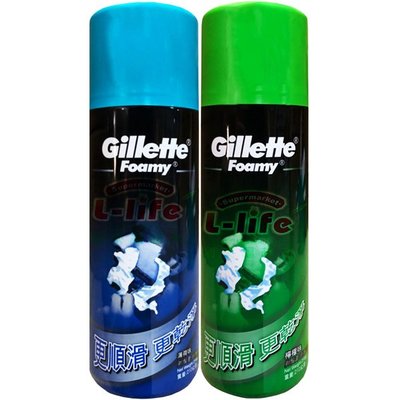 Gillette．吉列 剃鬚膏/刮鬍泡 210g（檸檬／薄荷）刮鬍用 剃鬚膏