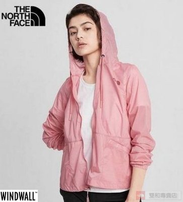 -滿3000免運-[雙和專賣店] The North Face 女 WINDWALL防風外套/4NCF/粉色