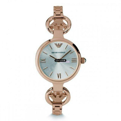 現貨 精品代購 EMPORIO ARMANI AR1773 阿曼尼女士鋼帶 石英腕錶簡約  三針羅馬刻度手錶  歐美代購 可開發票