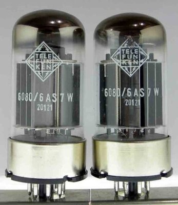 NIB ︽NO:6003 美國Telefunken ( TFK ) 6080 真空管一支(中國6N5P 升級