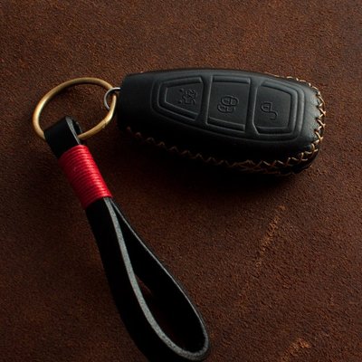FORD 福特汽車 FOCUS KUGA 晶片感應 汽車鑰匙皮套 真皮鑰匙包 鎖匙皮套