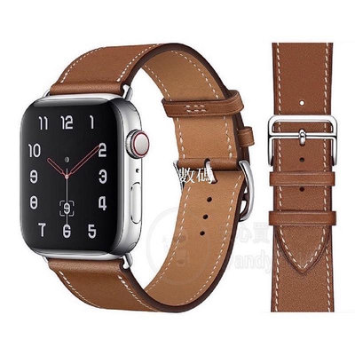【嚴選數碼】愛馬仕同款皮革  適用 Apple watch 錶帶 蘋果手錶錶帶 iwatch 5 6 7 8 代