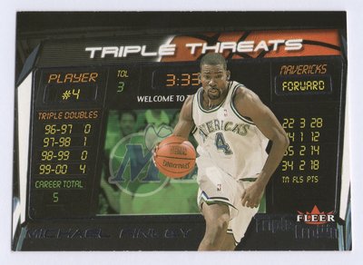 -NBA- 2001 Fleer TRIPLE THREATS MICHAEL FINLEY 特卡 #15