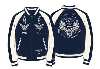 特價 New Era 2017SS 橫須賀刺繡 Navy深藍色 精美刺繡外套 XL 一件