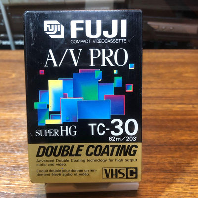 ［全新VHS-C空白錄影帶］FUJI  A/V PRO SUPER HG TC-30 空白錄影帶