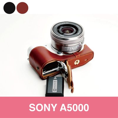 TP-A5000 A5100 SONY 新款開底式真皮相機底座 +TP1001背帶