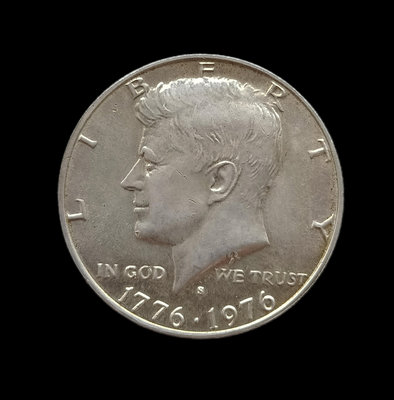 美國 甘迺迪 半元 1976-S 銀幣(40%銀)  美國獨立200周年紀念幣  2843