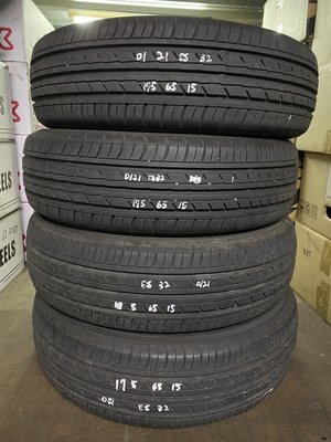 中古輪胎 二手胎 橫濱輪胎 ES32 175/65-15 有四條 實測 5.8MM 21年01週 不拆售