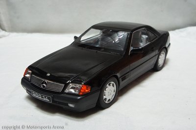 【現貨特價】1:18 KK-Scale Mercedes Benz 500 SL R129 1993 敞篷黑 (附頂棚)