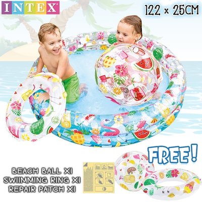 【熱賣精選】Intex 59469 和 59460 3  2 環形充氣遊樂游泳池室內室外游泳池