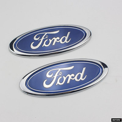 車之星~汽車車標貼 適用於FORD前後標車貼LOGO 車尾標 機蓋標後尾箱中網標貼 適用於福特Focus Mondeo F