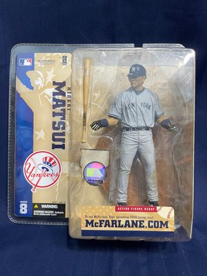 【全新未拆】McFarlane 麥法蘭 MLB 8代 紐約洋基隊客場灰球衣版 酷斯拉 松井秀喜公仔
