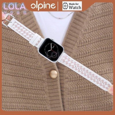 適用於Apple watch編織雙色真皮錶帶 iwatch 345678SE代腕帶 蘋果手錶Ultra錶帶45/49mm-LOLA創意家居