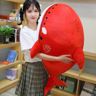 【熱賣精選】明日方舟斯卡蒂虎鯨抱枕毛絨公仔蒂蒂紅色鯨魚周邊二次元動漫玩偶