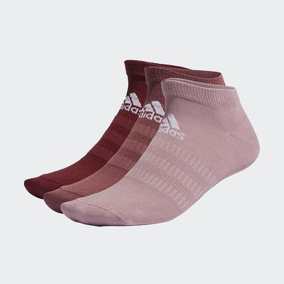 adidas 中性低筒襪 3雙入三色 紅色彩 KAORACER HE4995