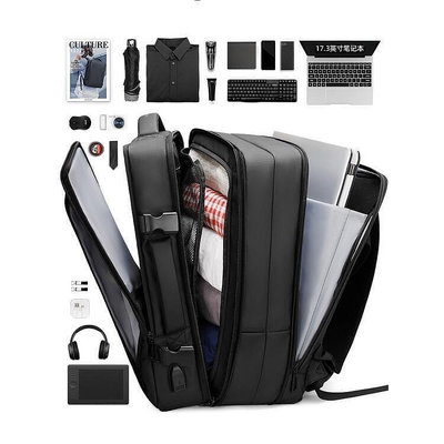 MARK RYDEN馬可·萊登雙肩背包男可擴容大容量旅行包電腦包書包