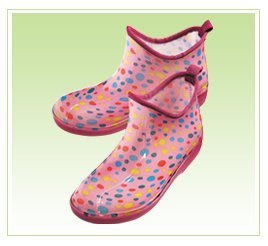 【Shanda上大莊】 雨鞋 炫彩氣墊晴雨鞋  (彩色圓點，加裝TPU彈性氣墊 )