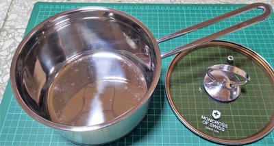 瑞士 MONCROSS 304不鏽鋼琥珀奶鍋組 16cm 附蓋 鍋子 燉鍋 平底鍋 快鍋