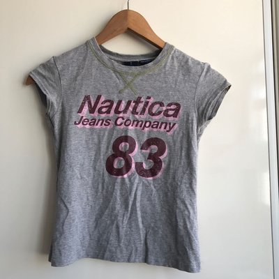 Nautica灰色logo印刷T-shirt s號