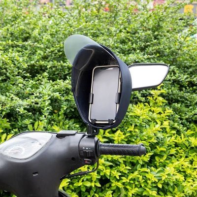 手機支架 手機遮陽神器電動車摩托手機支架引磁片超薄粘貼磁性吸鐵石防雨罩防水罩