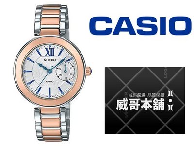 【威哥本舖】Casio台灣原廠公司貨 SHE-3050SG-7A Sheen系列 施華洛世奇鑽 SHE-3050SG