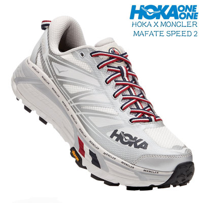 新款 HOKA X MONCLER MAFATE SPEED 2 限量版 聯名款 休閒鞋 城市路跑鞋 厚底老爹鞋 緩震鞋