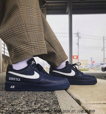 Nike Air Force1 x Gore-Tex 深藍色 限定 街頭  男潮流鞋 CK2630-400