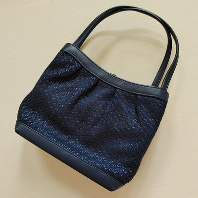 日本印傳屋 小手提包   ( 深藍色 )
