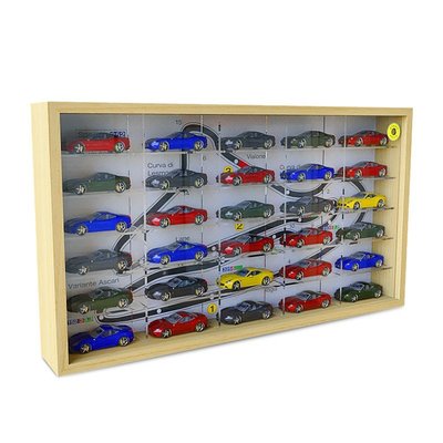 好物上新~仿真好物上新~1:64車庫場景收納盒玩具車展示架防塵亞克力墻壁裝飾~特賣