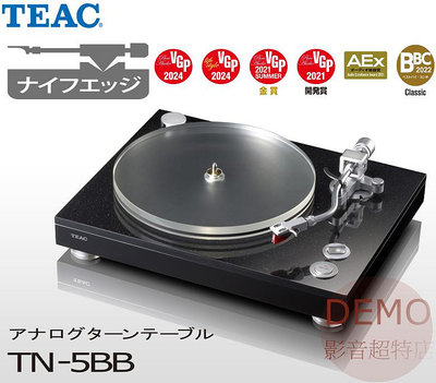 ㊑DEMO影音超特店㍿日本TEAC TN-5BB 皮帶傳動類比 二聲道 LP 黑膠 唱盤