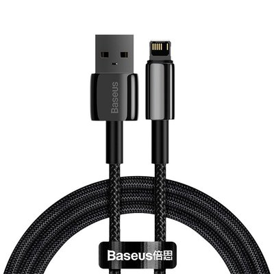 倍思Baseus 1m鎢金手機充電線 USB to lightning連接線2.4A蘋果智能數據線iPhone快充線