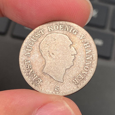 二手 漢諾威王國1844年112泰勒銀幣（3格羅申）德邦-英國共 錢幣 銀幣 硬幣【奇摩錢幣】2426