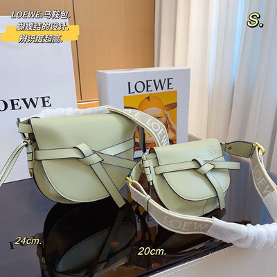 【二手包包】. Loewe·羅意威 Bag馬鞍包斜挎包，Loewe gate蝴蝶結包包包蓋上的繩結讓整體有 NO115094