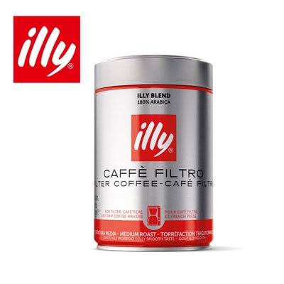 總代理公司貨~illy意利美式咖啡中焙咖啡粉 250g(六罐組)