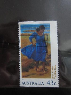 (F27)外國郵票 澳洲 澳大利亞郵票 畫作系列 1枚 中大型郵票