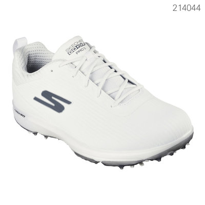 藍鯨高爾夫 SKECHERS Pro 5 Hyper 高爾夫球鞋（有釘/正常楦） #214044（白灰）【零碼出清】
