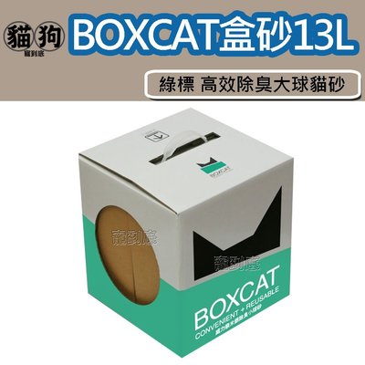 寵到底-【防落砂+多貓家庭用】國際貓家BOXCAT貓砂-綠標 高效除臭大球貓砂13L