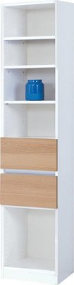 【風禾家具】HGS-629-8@EML系統板北美橡木色1.4尺雙抽屜書櫃【台中市區免運送到家】書架 展示櫃 台灣製傢俱