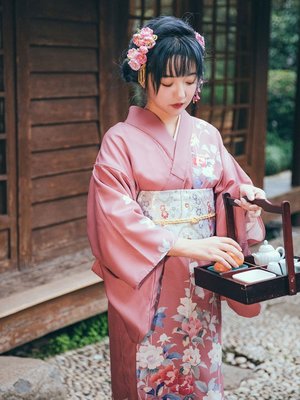 【熱賣精選】【出租】和服改良女日式風正裝傳統女裝拍照浴衣日本神明少女