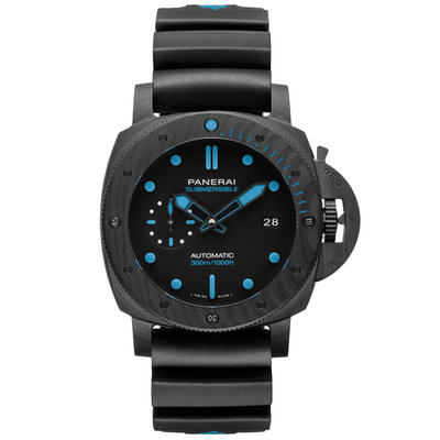接單代購 PANERAI PAM00960 沛納海 Submersible 手錶 機械錶 42mm 黑面盤 黑橡膠錶帶