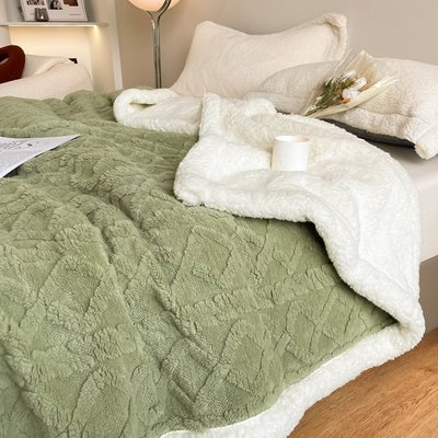 冬季天加厚牛奶絨毛毯宿舍午睡蓋毯床單珊瑚法蘭絨沙發被子床上用