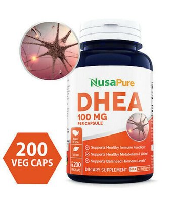 【美國原裝預購】Nusapure DHEA 100mg 200顆素食膠囊
