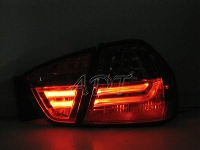 ~~ADT.車燈.車材~~BMW E90 3系 前期改後期 仿09年樣式 紅黑光柱尾燈+LED方向燈組7500