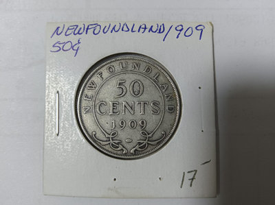 英屬紐芬蘭1909年50分銀幣